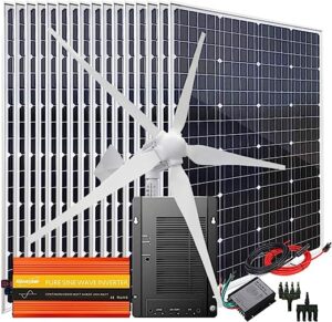 3000 Watt Solar Wind Kit Off Grid System 48V Battery