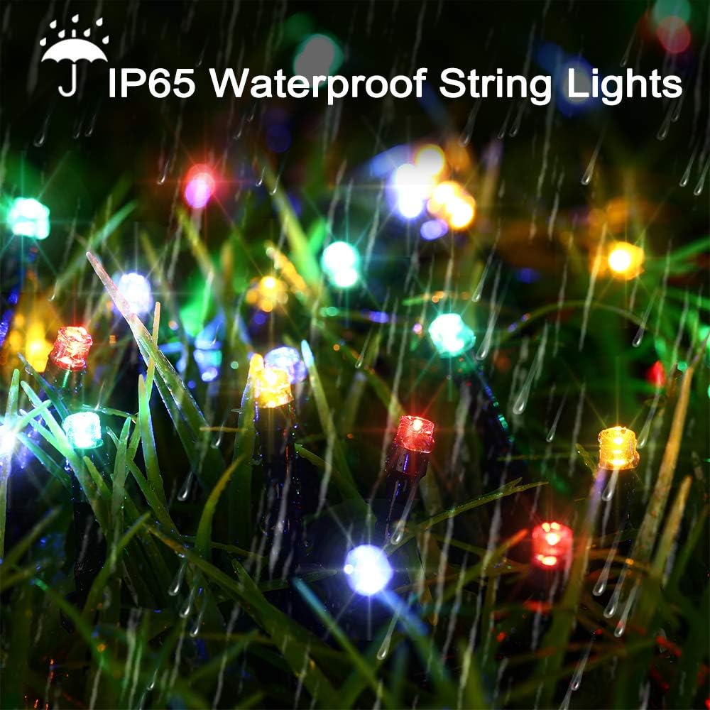 Joomer Solar Christmas Lights 72ft 200 LED 8 Modes Solar String Lights Waterproof Solar Fairy Lights for Christmas Decorations (Multicolor)