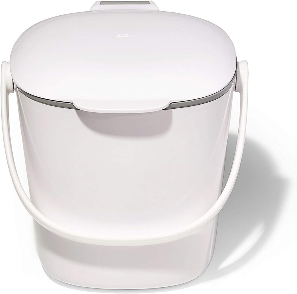 OXO Good Grips Easy-Clean Compost Bin, White - 0.75 GAL