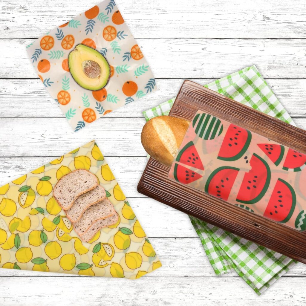 Reusable Beeswax Wrap - 9 Pack Beeswax Wraps for Food, Eco-Friendly Beeswax Food Wraps, Bread Sandwich Wrapper - Organic, Sustainable, Zero Waste, Reusable Plastic-Free Food Storage Wrap, 1XL, 3M, 5S