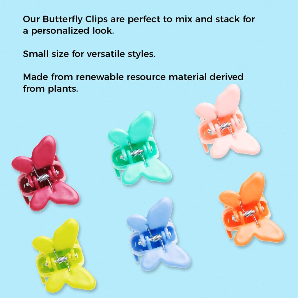 GOODY Planet Sustainable Round Claw Clips - 3 Count, Assorted Bright Colors - Great for Easily Pulling Up Your Hair - Pain-Free Hair Accessories for Women, Men, Boys, and Girls