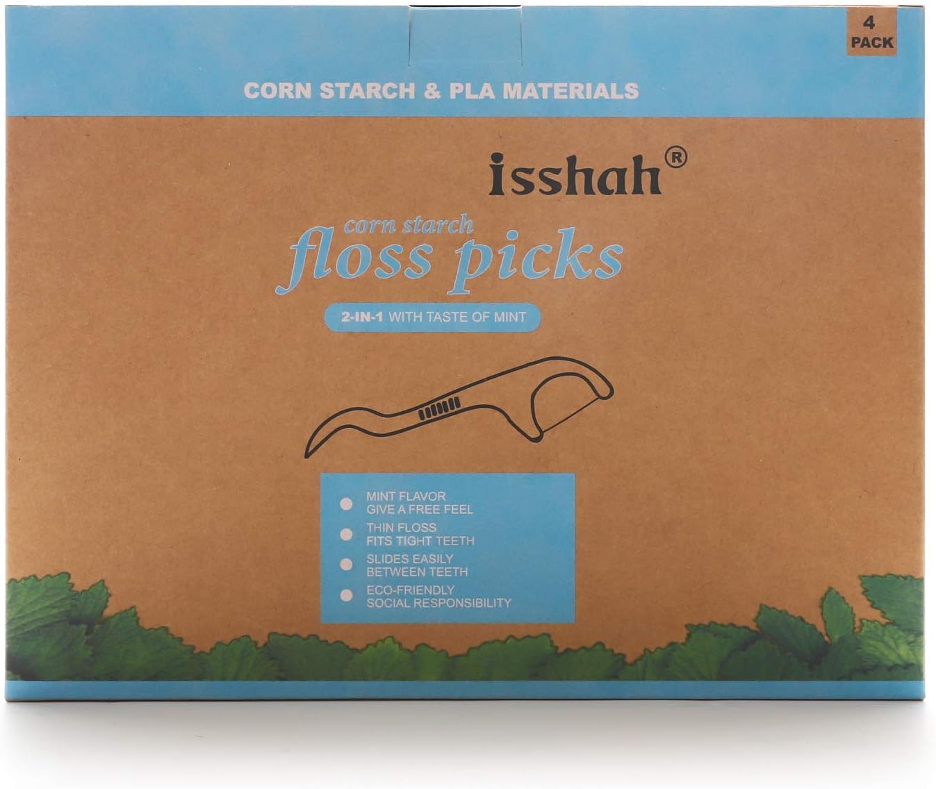 isshah natural dental floss picks review