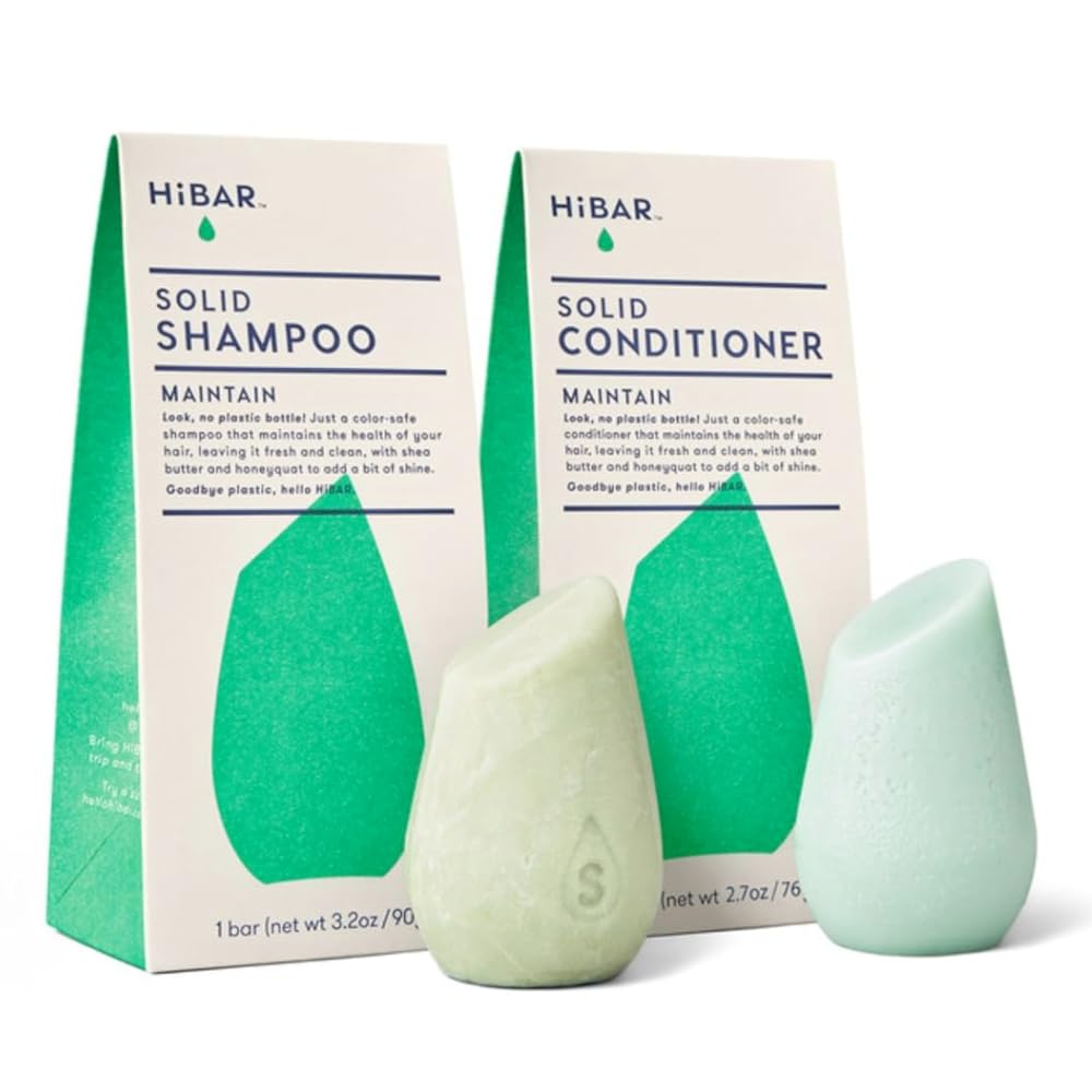 hibar maintain shampoo and conditioner bar set ideal for oily hair and oily roots hydrates dry ends color safe shampoo a