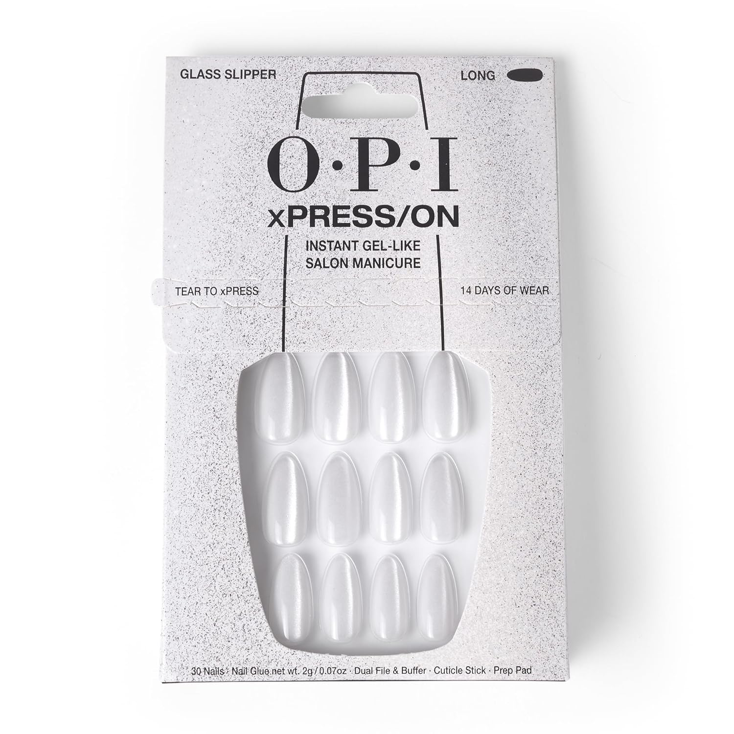 opi xpresson press on nails up to 14 days of gel like salon manicure vegan sustainable packaging with nail glue long whi
