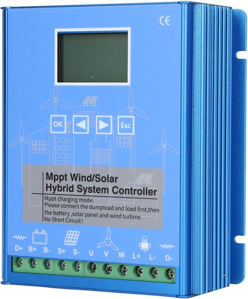 24V 48V MPPT Wind Solar Hybrid Controller Solar Wind Power Accessories, Universal LCD Energy Controller Wind 1000W Photovoltaic 1000W