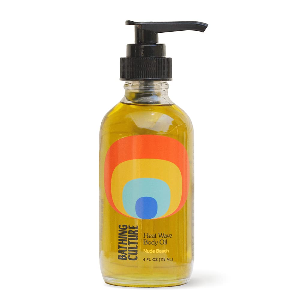 Bathing Culture - Organic Heat Wave Body Oil | Natural, Biodegradable, Sustainable, Vegan Personal Care (4 fl oz | 118 ml)
