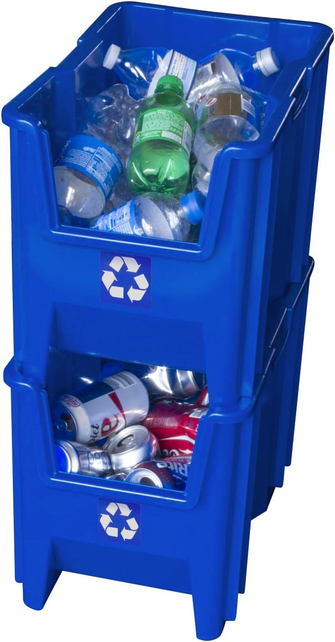 Recycling Bin Box Containers Review 2024- Commercial Industrial Heavy Duty Stackable