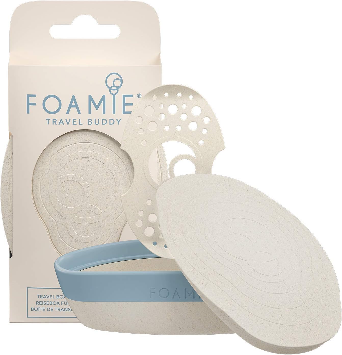 foamie travel buddy with removable shelf innovative travel box to help keep your shampoo or conditioner bars silicone se