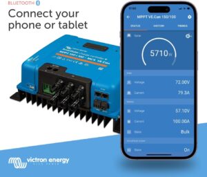 Read more about the article Victron Energy SmartSolar MPPT MC4 VE. Can 150V 100 amp 12/24/36/48-Volt Solar Charge Controller (Bluetooth) Review