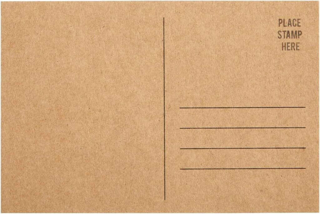 100 Pack Bulk Kraft Paper Blank Postcards for Mailing, Wedding, DIY Arts and Crafts, 350gsm (4 x 6 In)