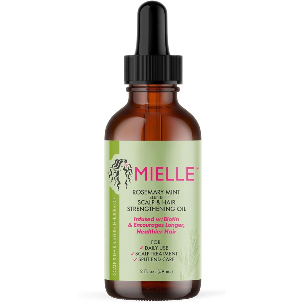 Mielle Organics Rosemary Mint Scalp Hair Strengthening Oil for All Hair Types, 2 Ounce