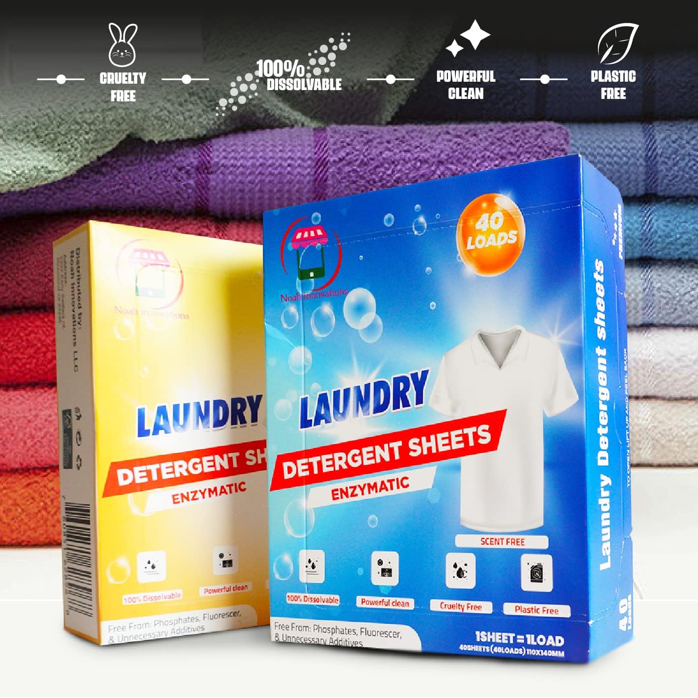 Laundry Detergent Sheets | 40 Loads | Easy to Use, No Plastic Jug | New Liquid less Technology | Washing Machine Freddie Sheets | Champagne Moment Scent