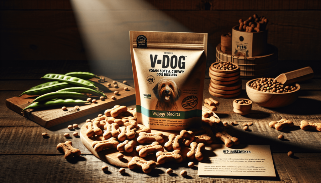V-dog Vegan Soft and Chewy Wiggle Dog Biscuits - Dog Training Treats - Small, Medium and Large Breeds - Natural Blueberry Flavor Superfoods - 10 Ounce - All Natural - Made in The USA