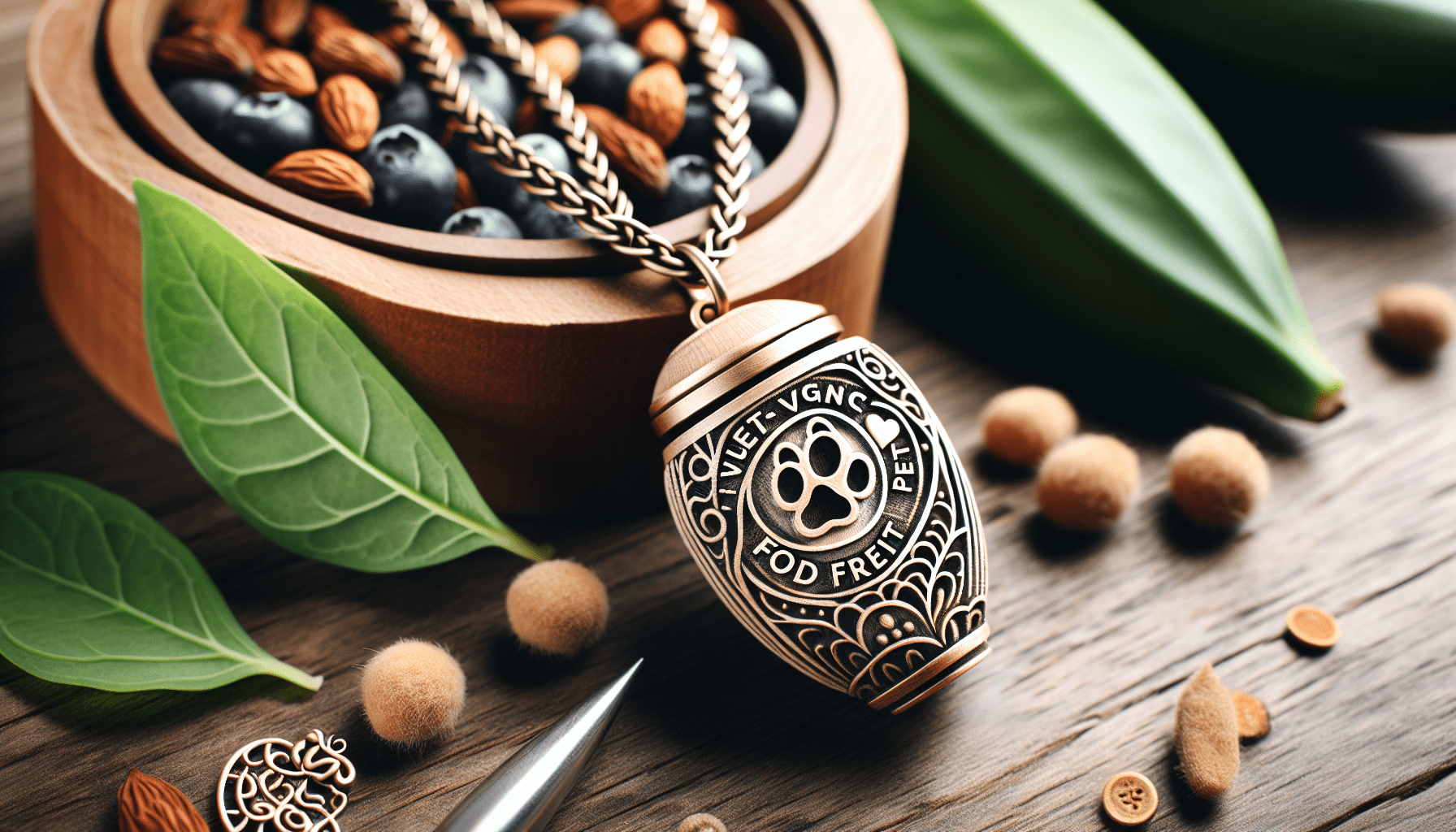 Vegan Food Fruit Pet Urn Necklace for Dogs Cats Ashes Memorial Pendant Keepsake Jewelry for Men Women with Filling Kit