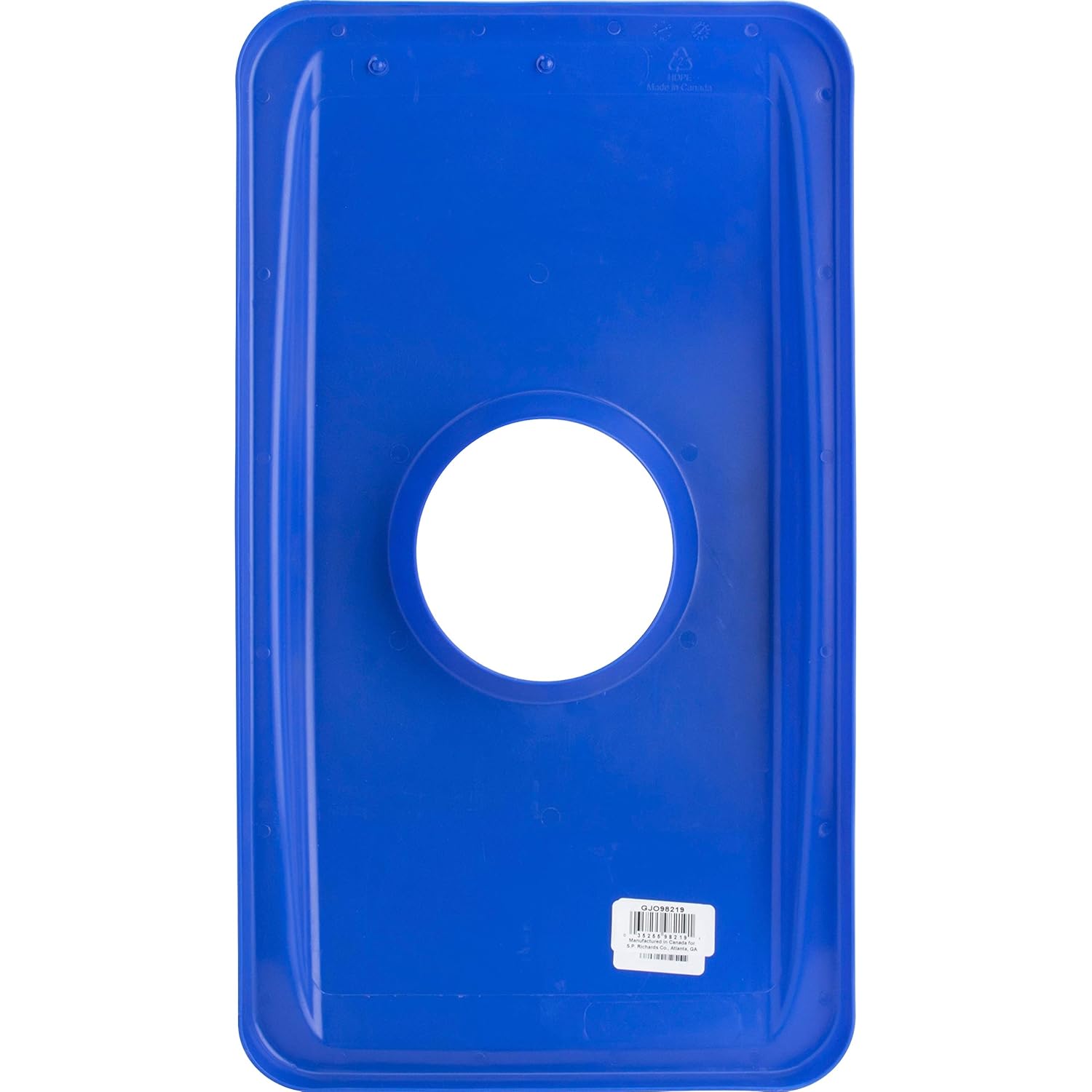 Genuine Joe 98219 Recycle Bin Lid,w/Rnd Hole,23-Gal,20-1/2-Inch x11-3/4-Inch x3-Inch ,BE